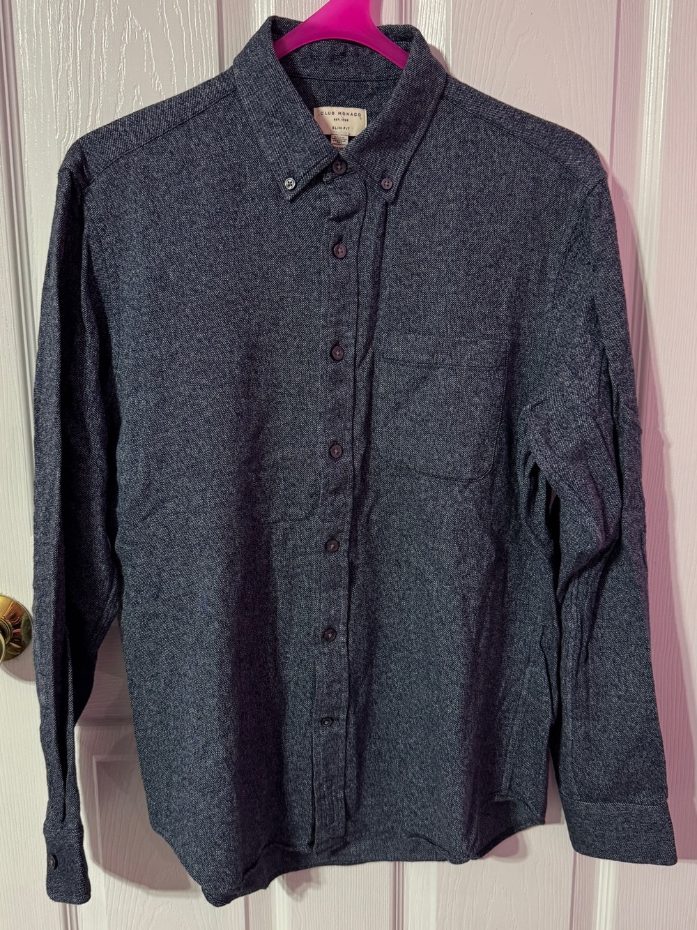 Club Monaco Blue/Gray Button-Down Shirt
